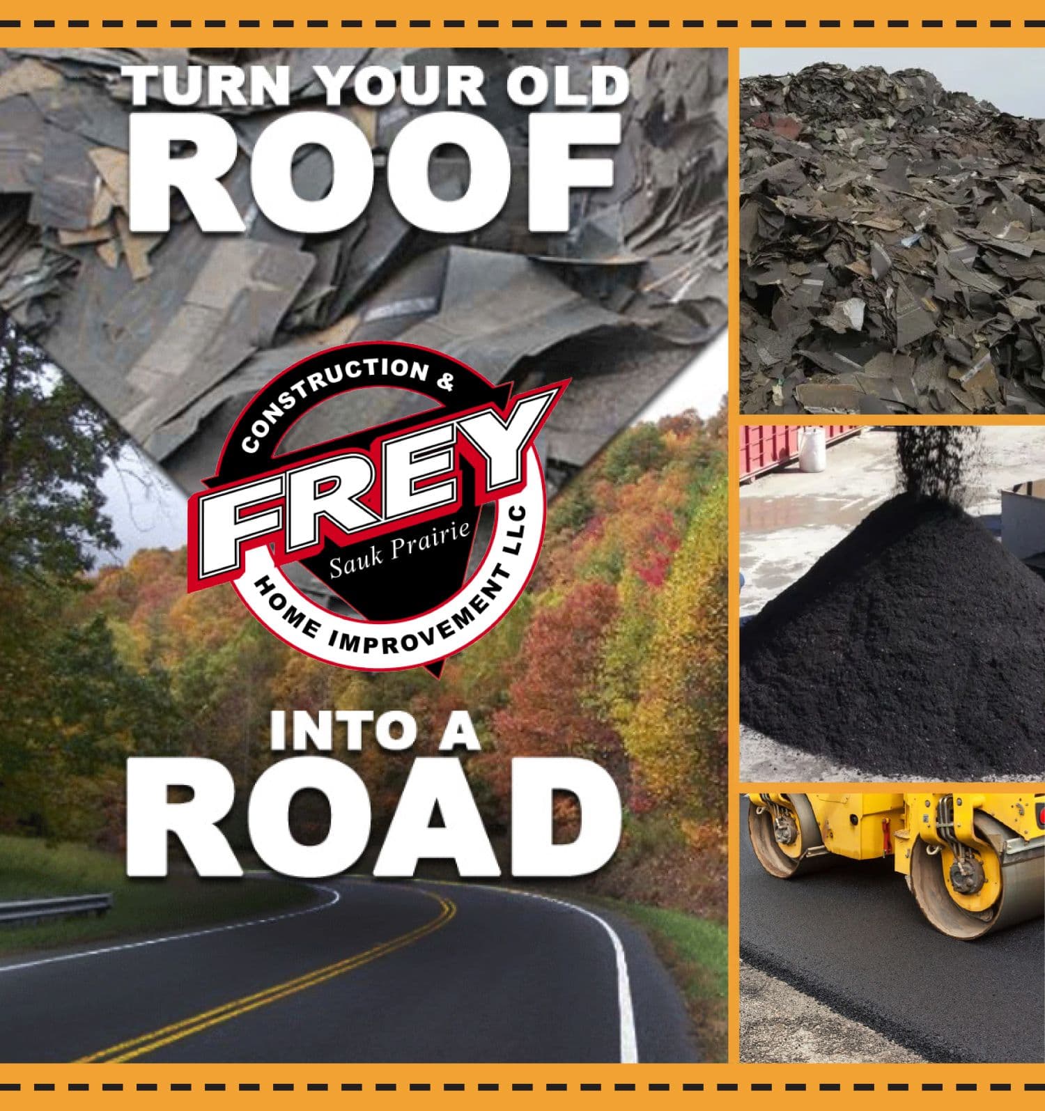 Roofing Shingles Recycled By Frey Construction Madison Wi